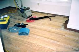 Refinishing hardwood floor
