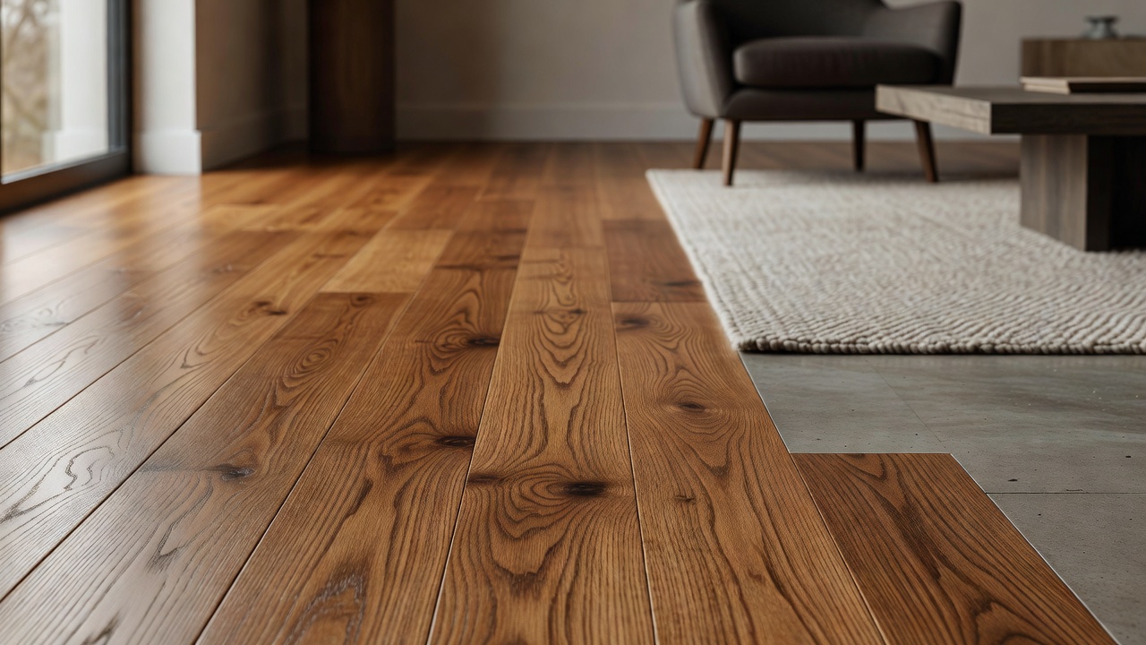 3/4″ Naildown on Concrete — modern flooring photography