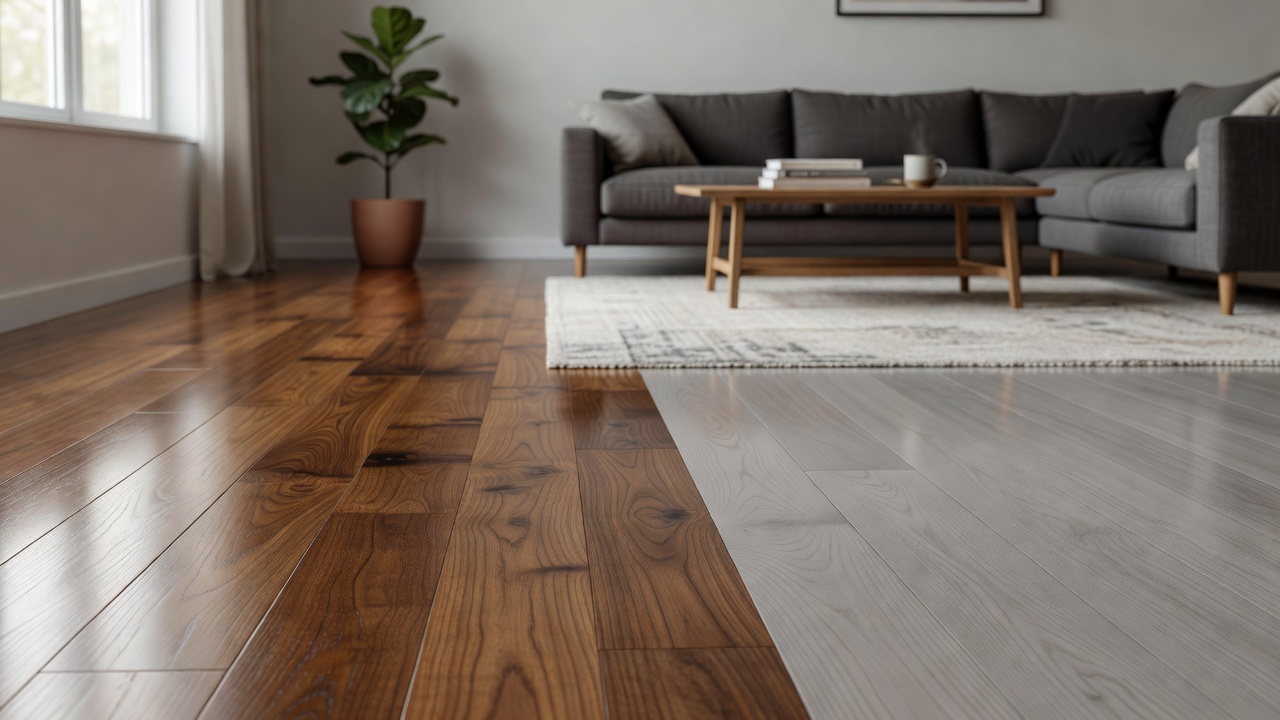 Acrylic vs Urethane — modern flooring photography