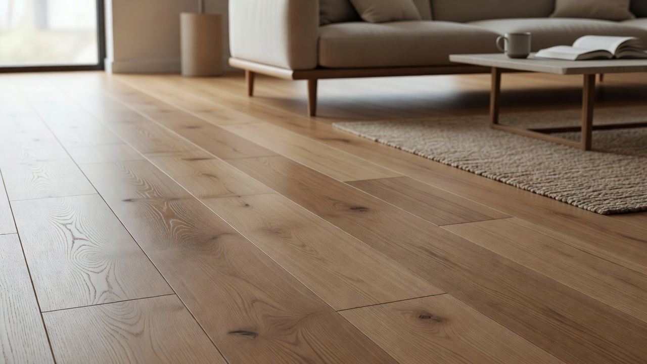 Bruce Locking Hardwood Over Concrete — modern flooring photography