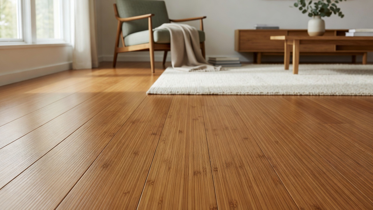 Click-lock Longstrip Bamboo — modern flooring photography