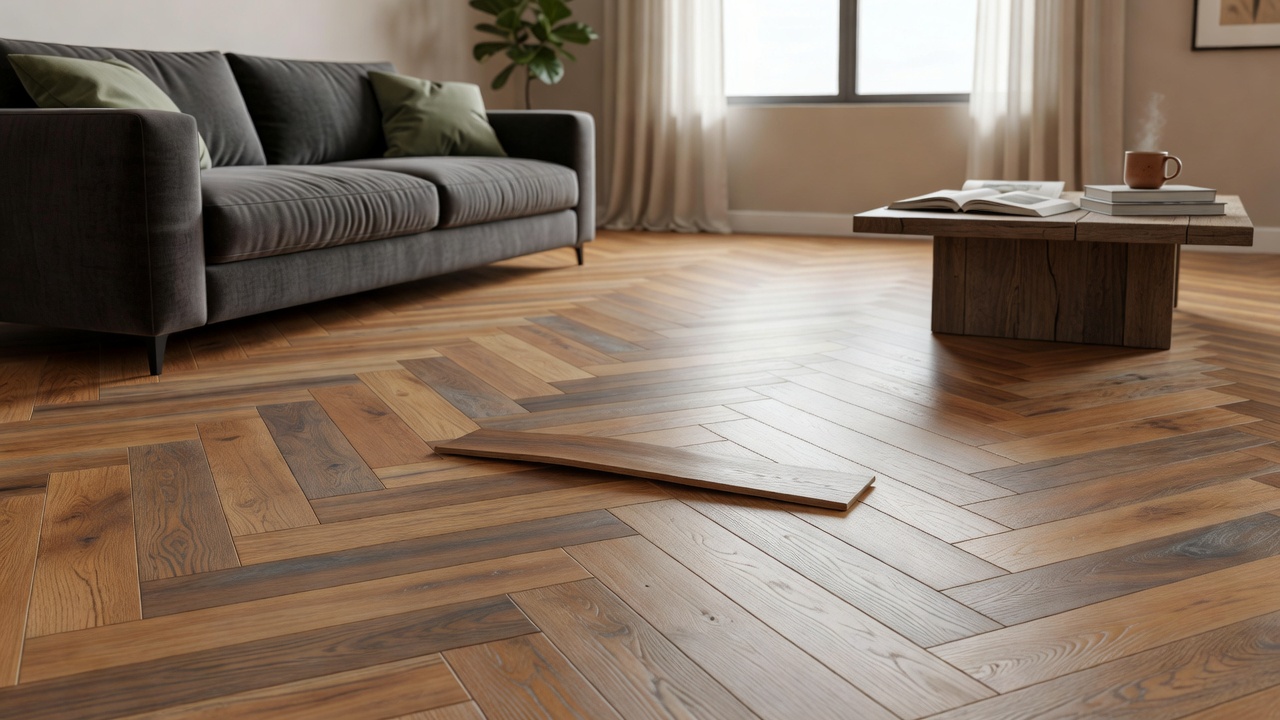 Columbia Click Floor Buckling/Warping — modern flooring photography