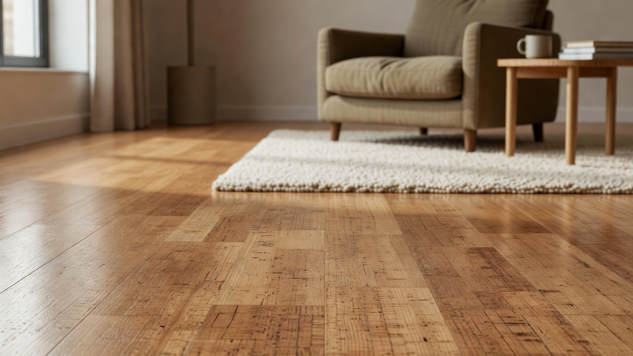 Cork Flooring and Adding Additional Finish — modern flooring photography