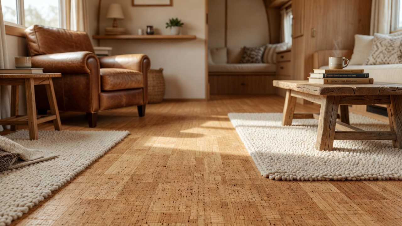 Cork Flooring for a Travel Trailer — modern flooring photography
