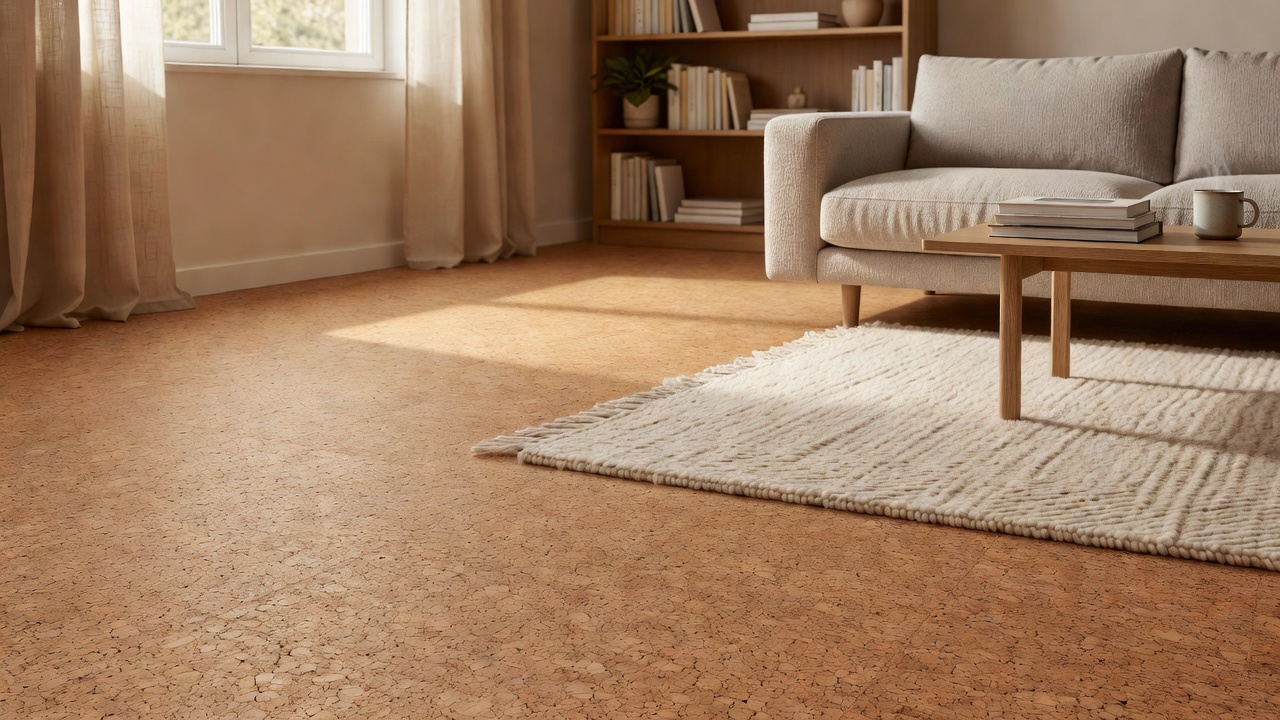 Cork Flooring for an Office — modern flooring photography