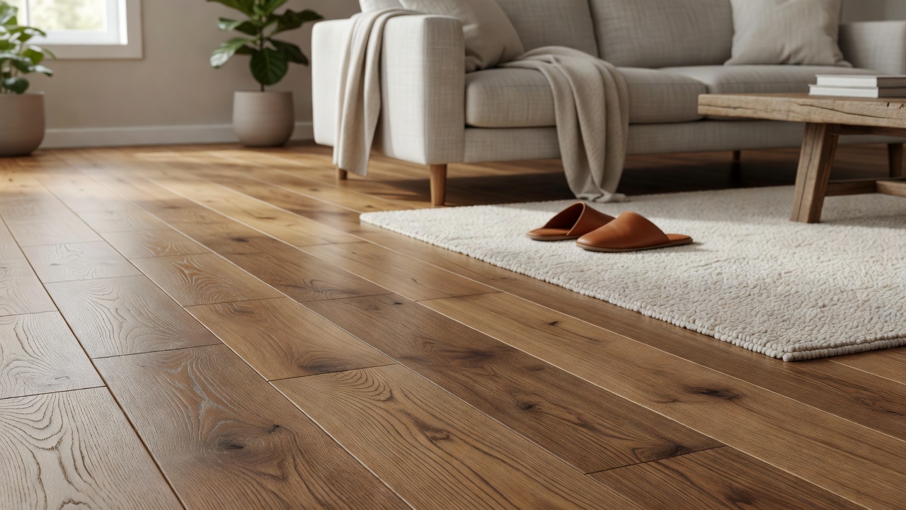 Engineered Hardwood Floor Installation — modern flooring photography