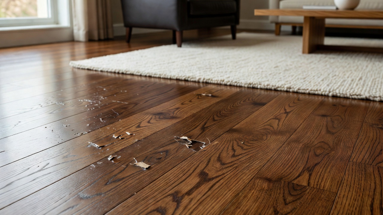 Flaking/Bubbling Finish — modern flooring photography