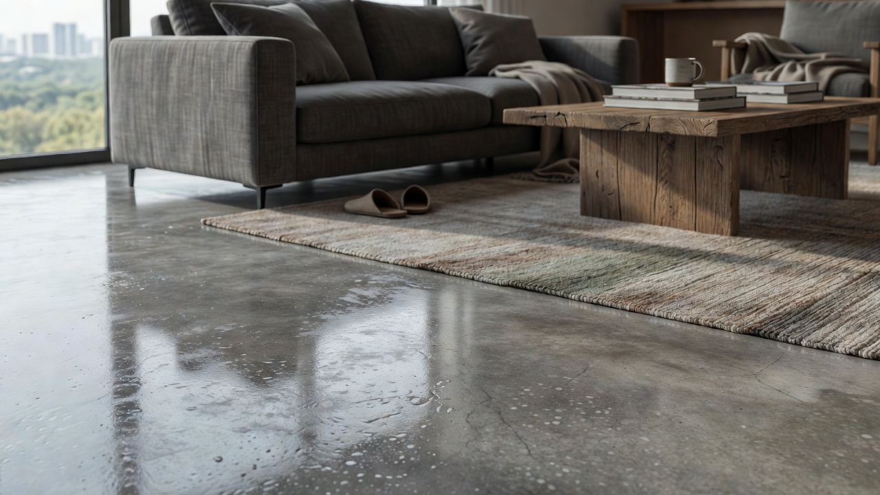 Floor Slab Sweating — modern flooring photography