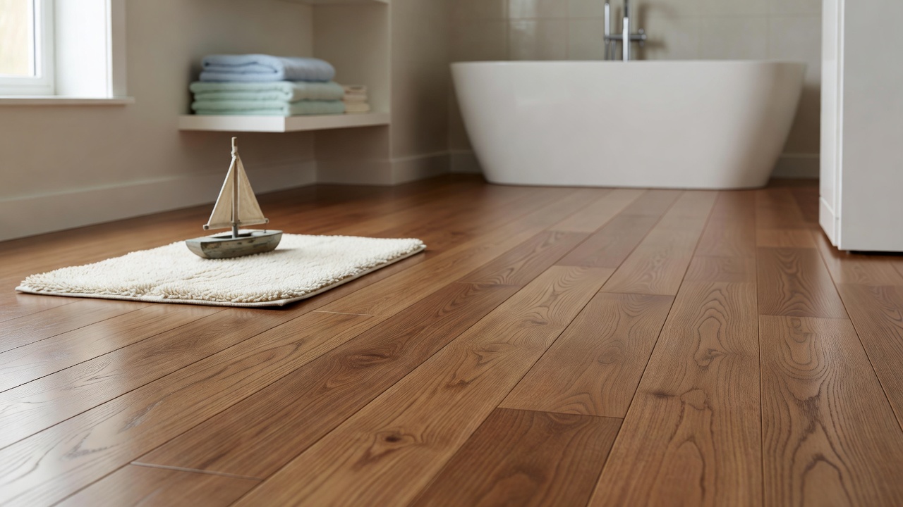 Flooring for a Bathroom with Children — modern flooring photography