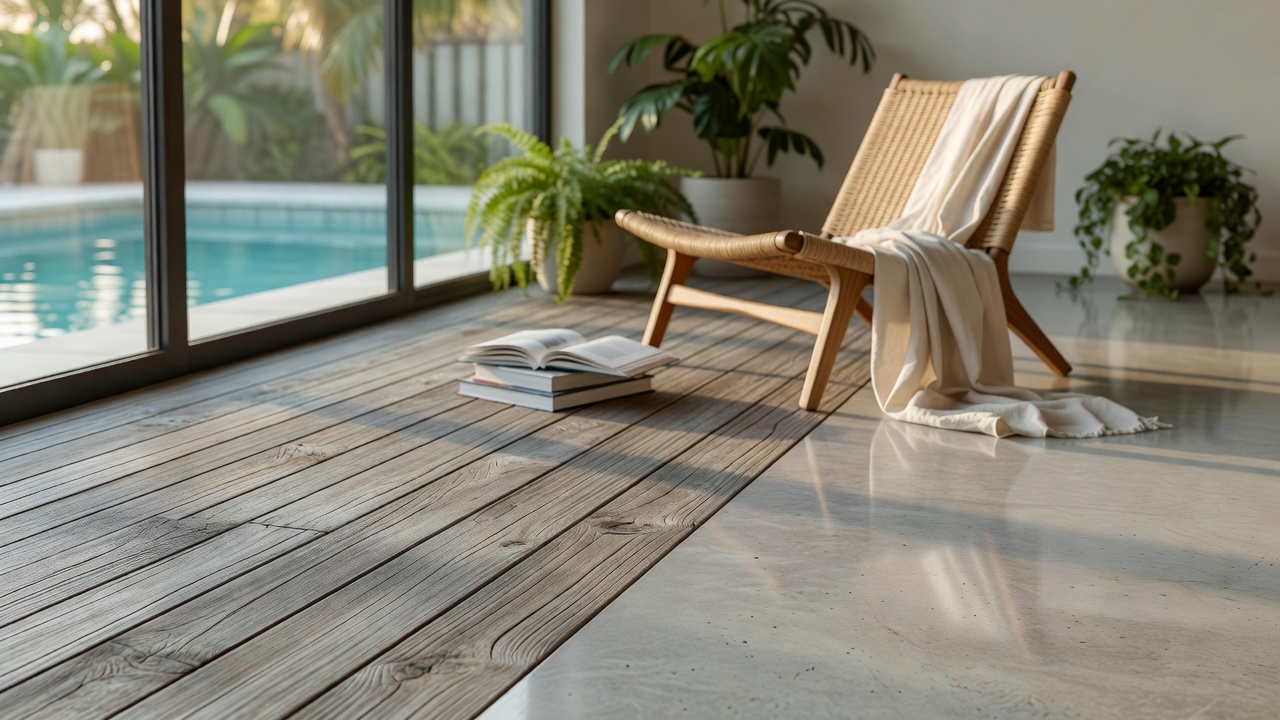Flooring Choices for a Porch Near a Pool — modern flooring photography