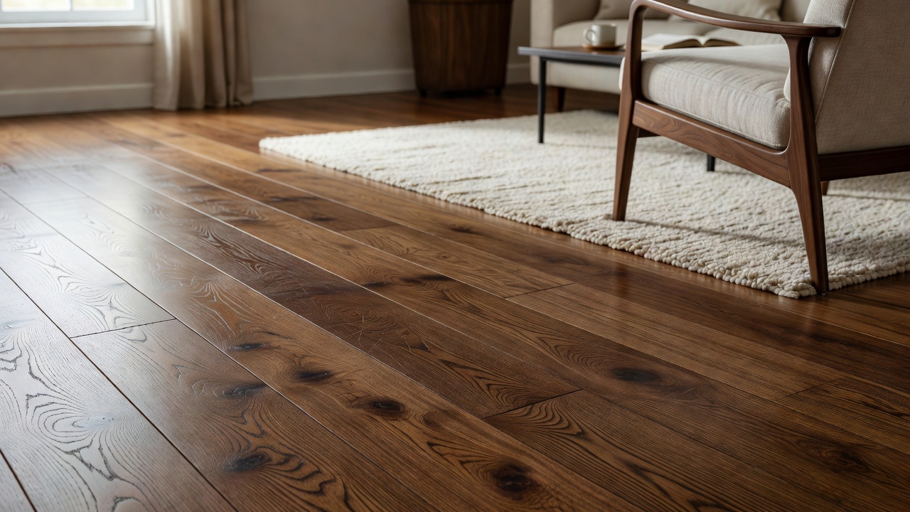 Hardwood Floors Damaged by Dog — modern flooring photography