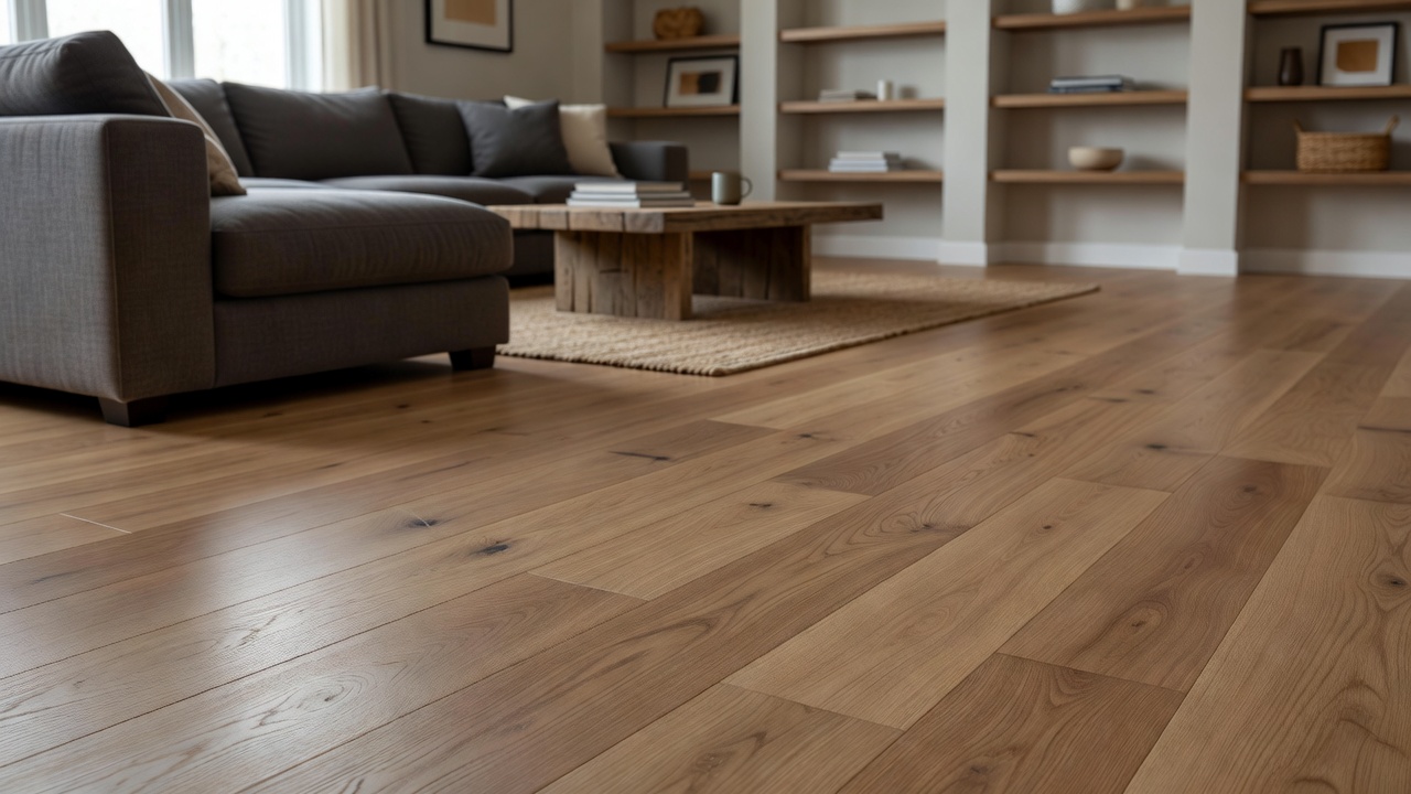 Hardwood in the Basement — modern flooring photography