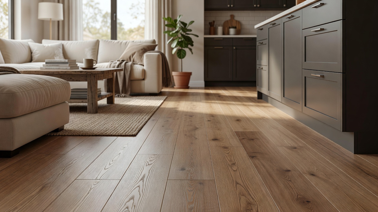 Can I Install a Laminate Floor Under Kitchen Cabinets? — modern flooring photography