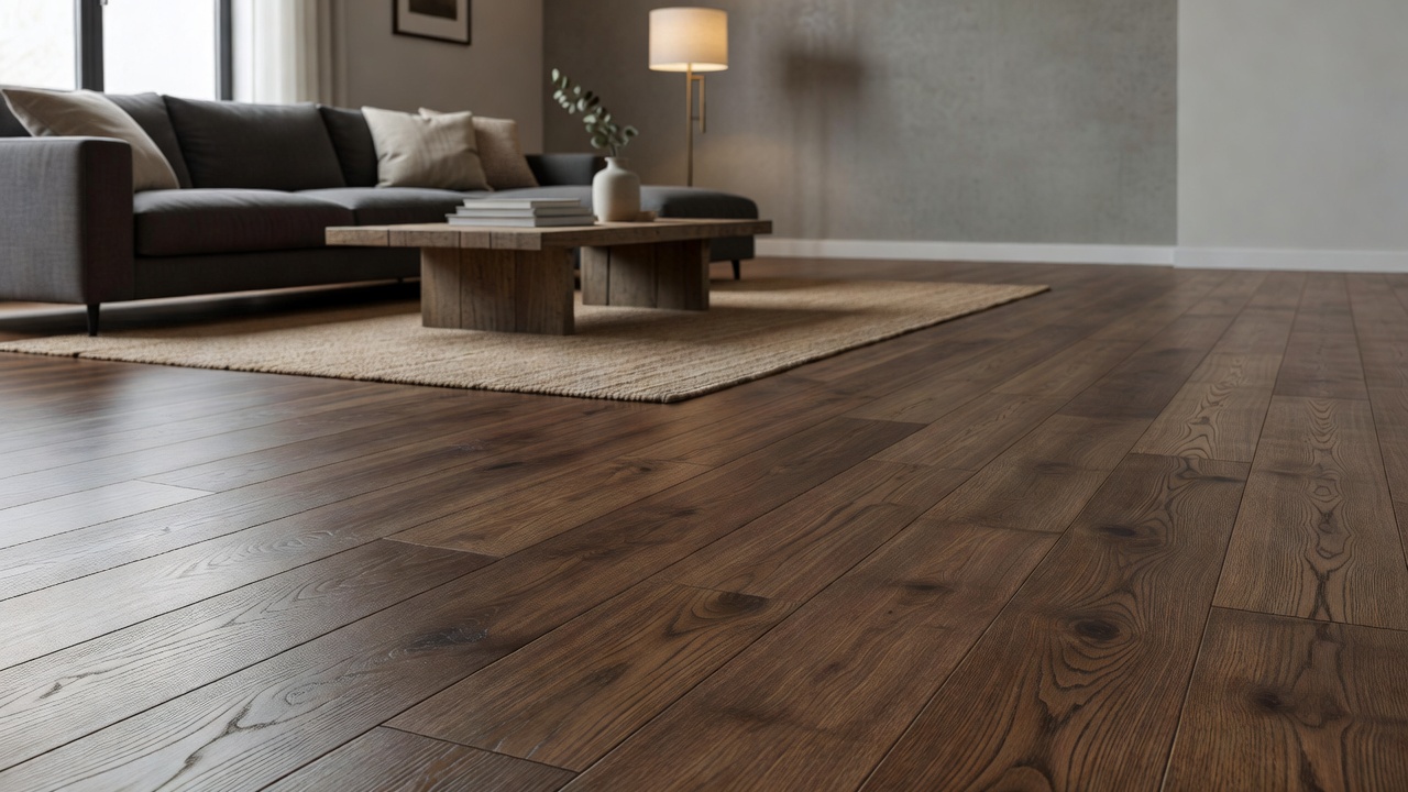 Laminate Flooring in a Basement — modern flooring photography
