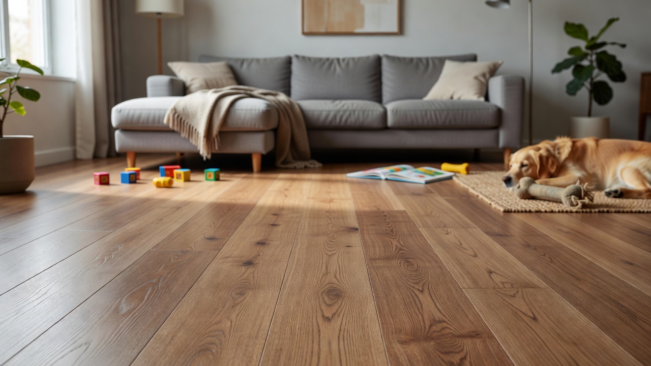 Laminate Floors with Pets and Kids — modern flooring photography