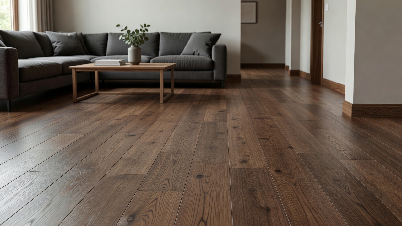 Laminate Installation In 2nd Level Hallway and Connected Rooms — modern flooring photography