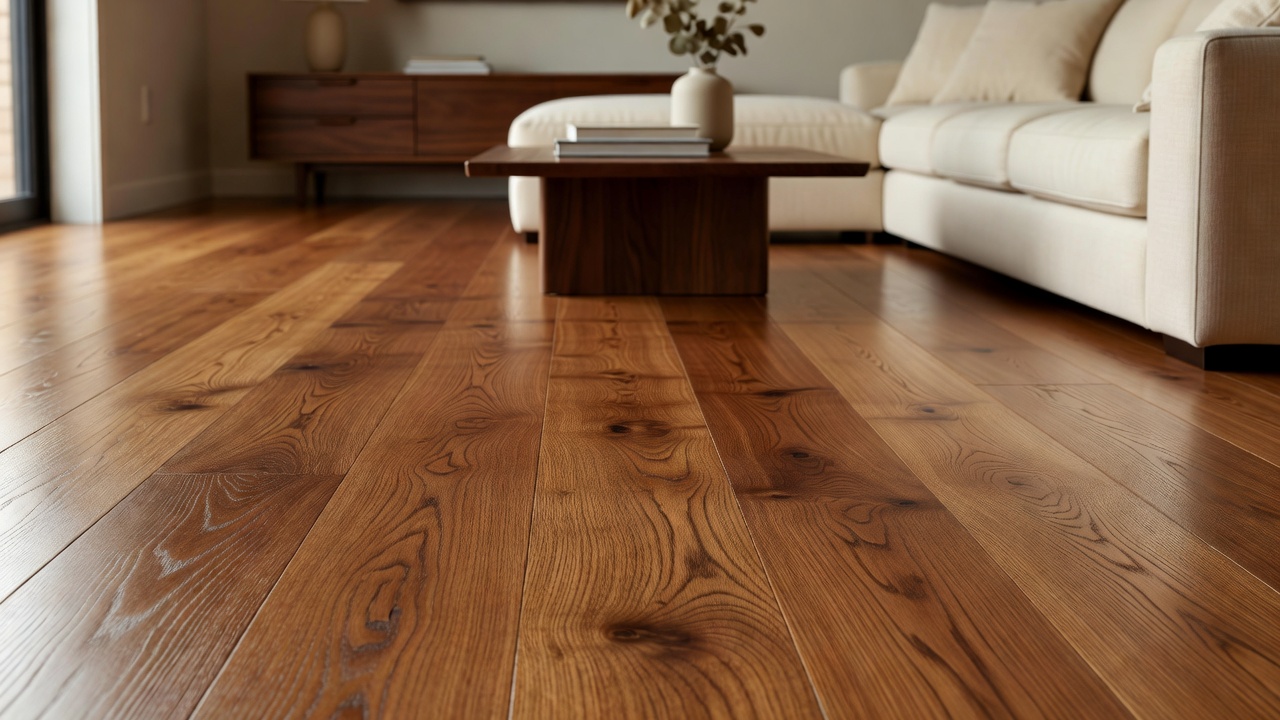 Mullican Caramel Nature Installation — modern flooring photography