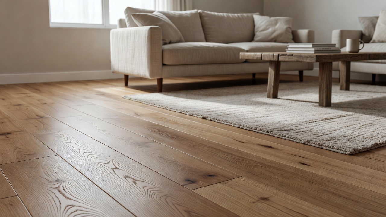 Natural means no stain — modern flooring photography