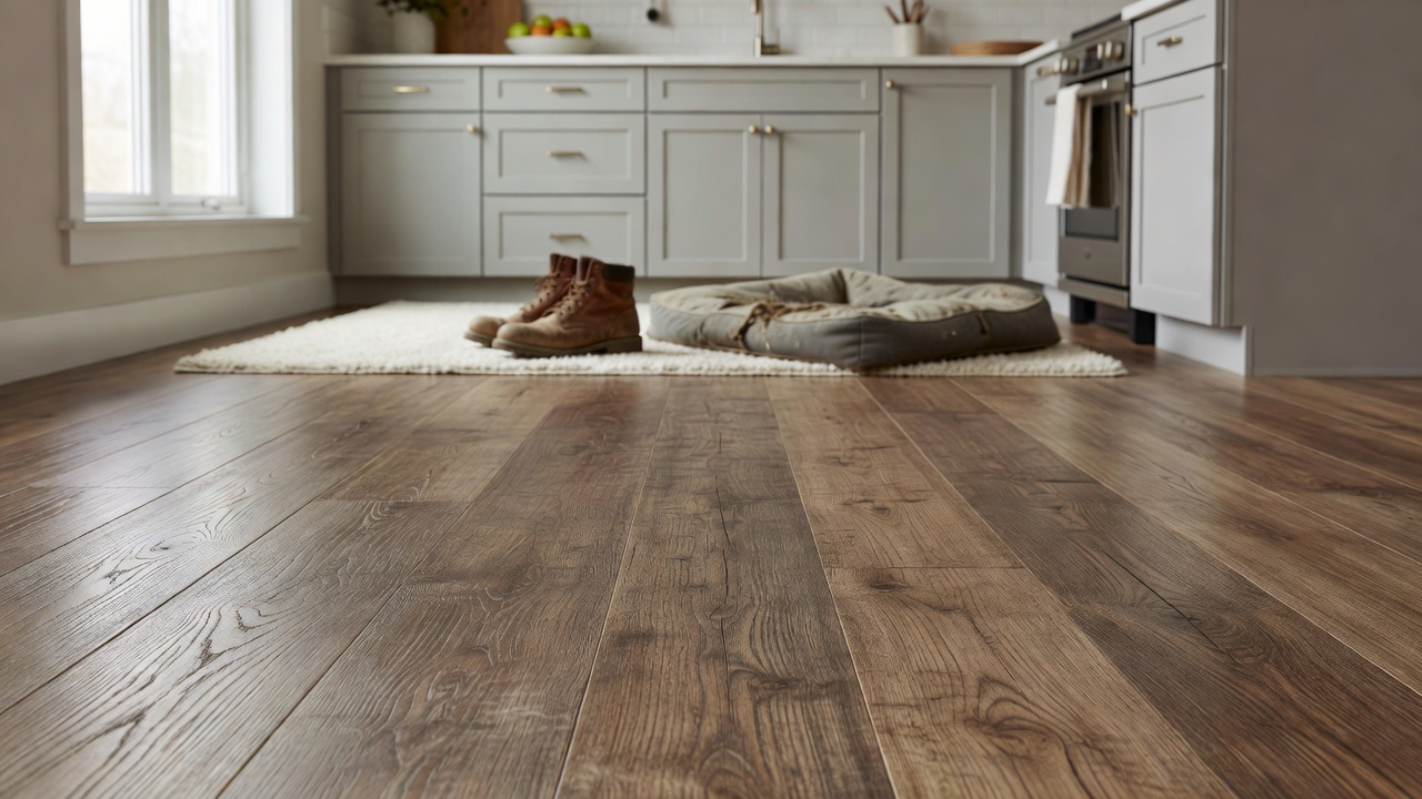 Old Floor, Old Dog, Old Dad — modern flooring photography