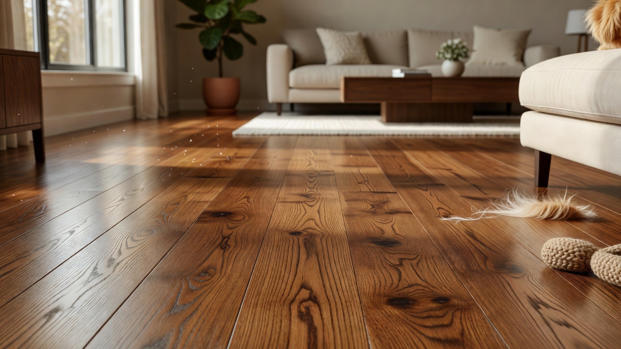 Pets and Hardwood Floors — modern flooring photography