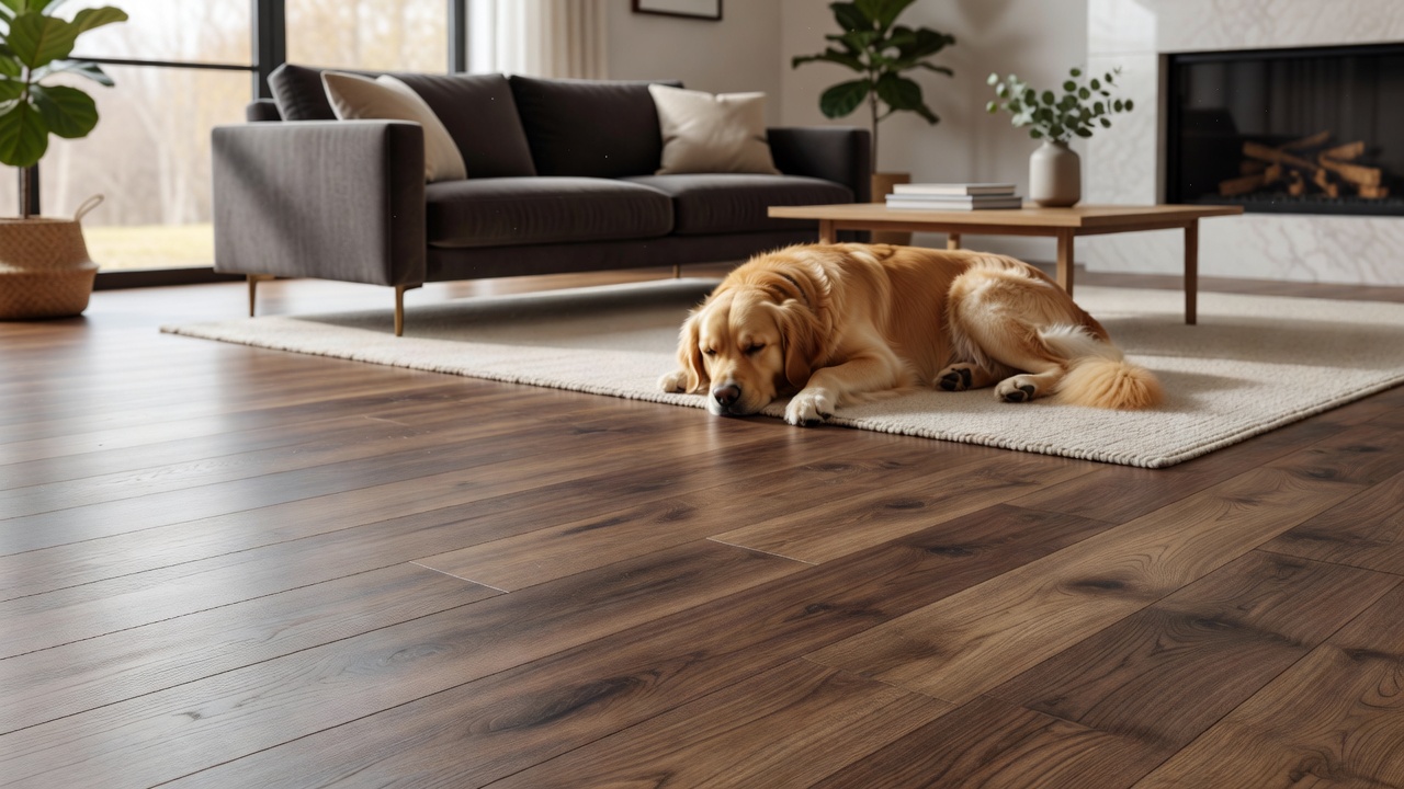 Pets with Laminate or Vinyl Floors — modern flooring photography