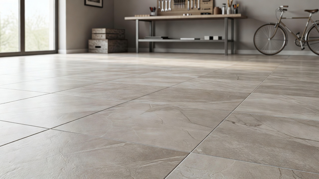 Protecting a Tile Garage Floor — modern flooring photography