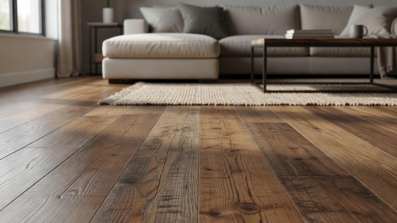Quick Step Scraped Rustic Hickory — modern flooring photography