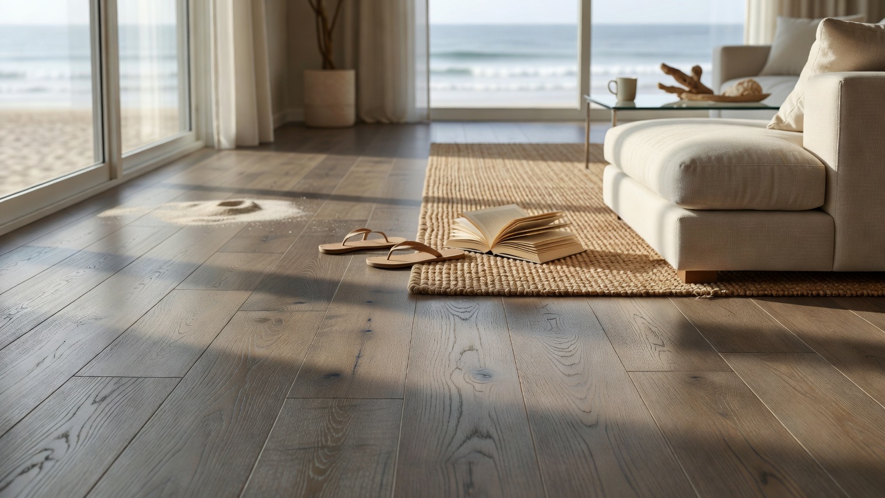 Flooring a Home Near the Beach — modern flooring photography