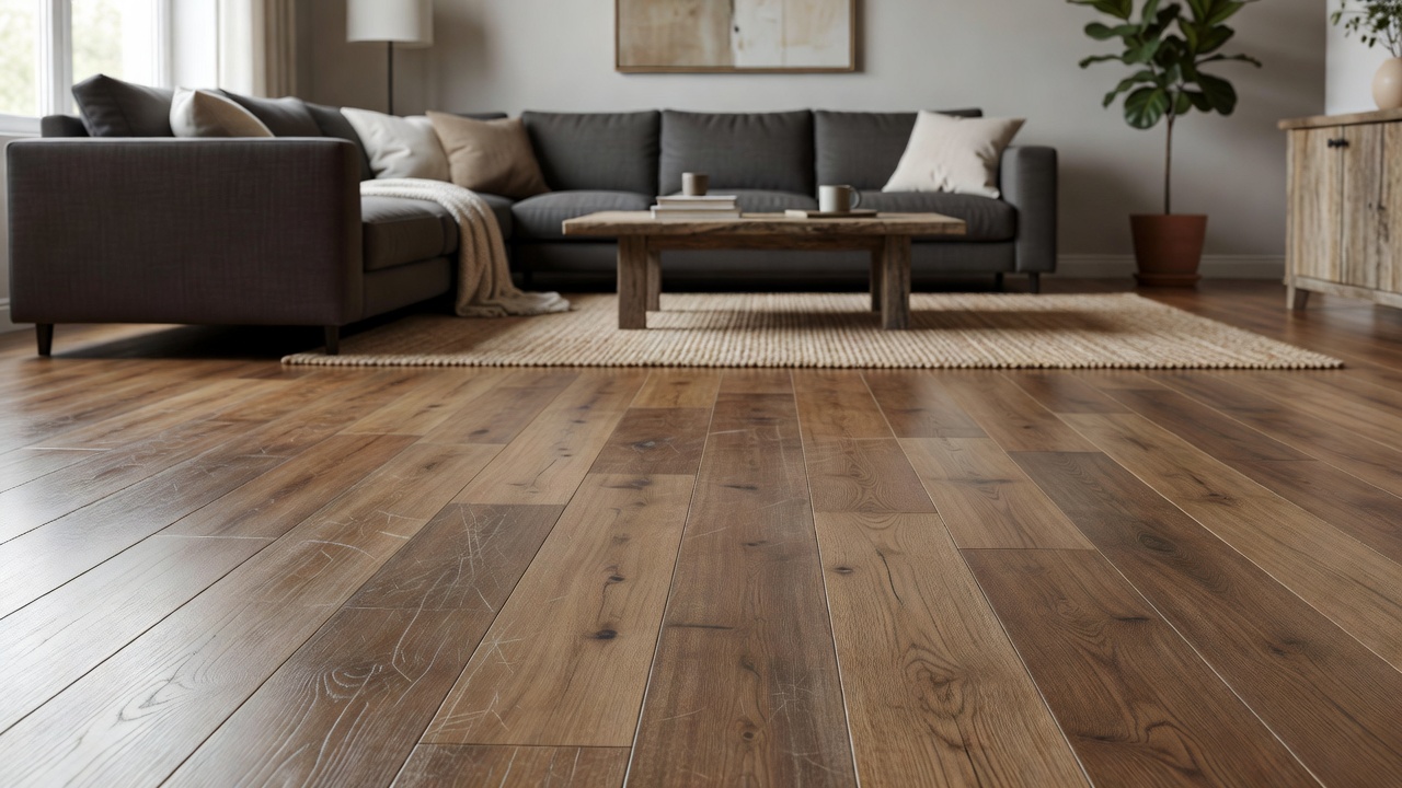 Scratched Laminate — modern flooring photography