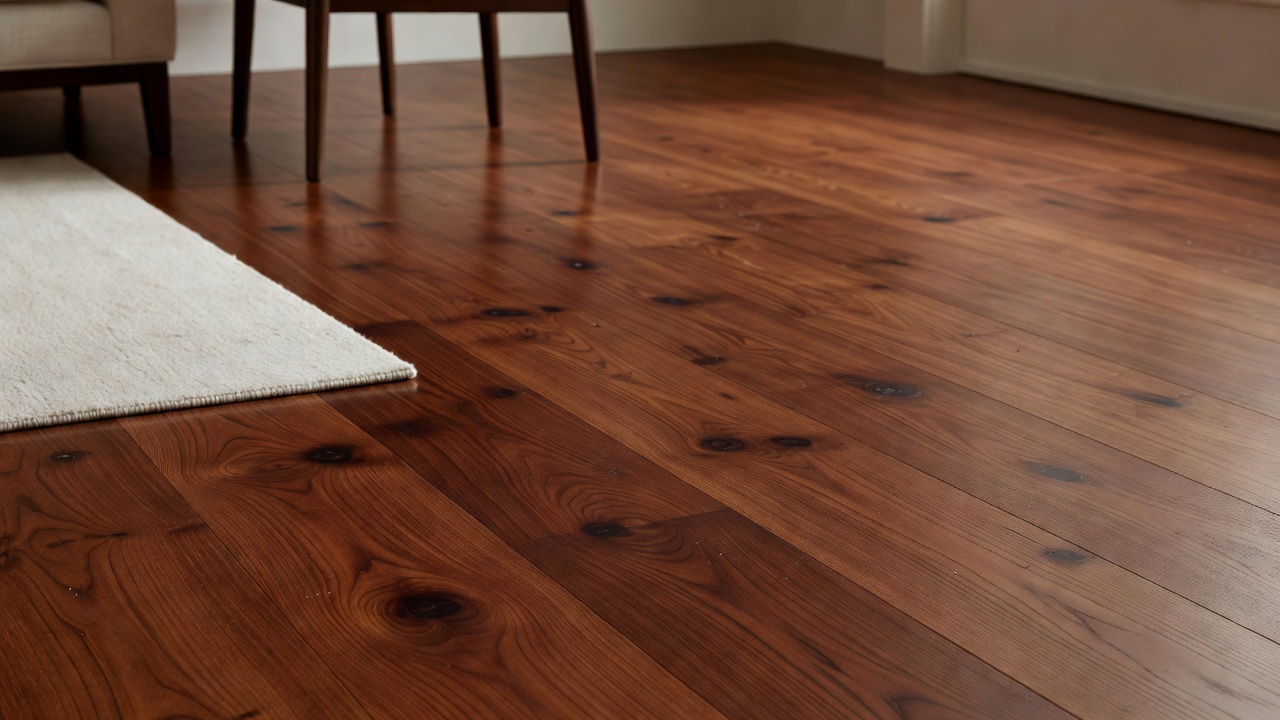 Spots on a Brazilian Cherry Floor — modern flooring photography