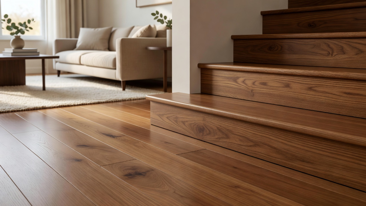 Stair Tread Expansion Gap — modern flooring photography