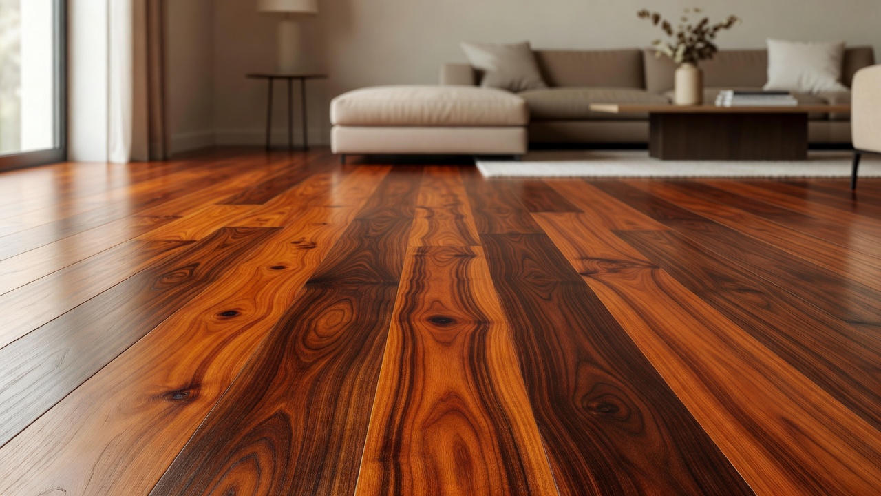 Tigerwood hardwood flooring — modern flooring photography