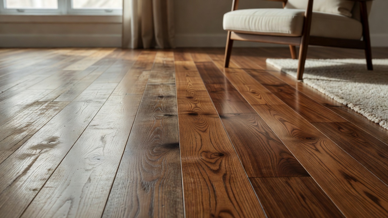 Transition from Old Hardwood to New — modern flooring photography