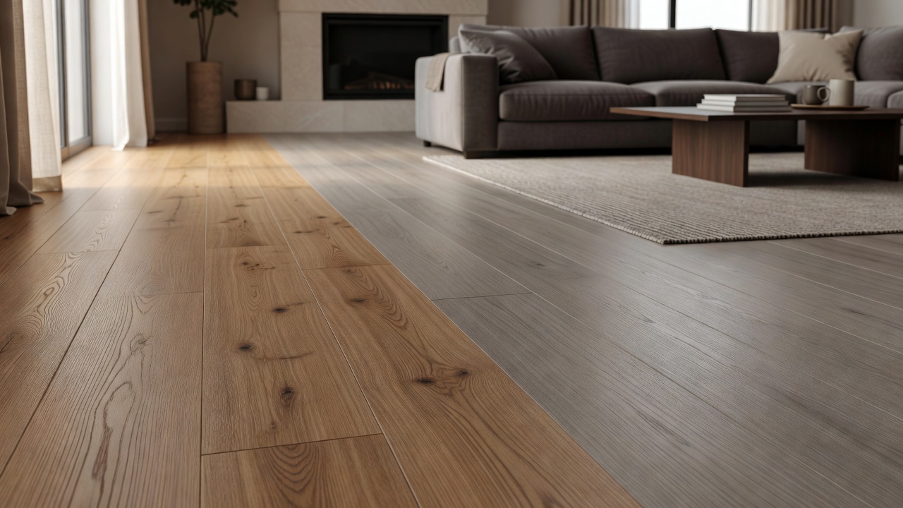 Transitioning Between Different Laminate Floors — modern flooring photography