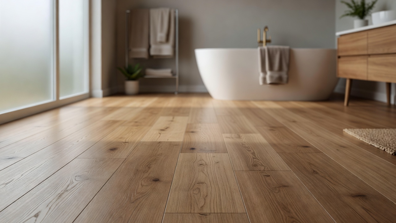 Vinyl Bathroom Flooring — modern flooring photography