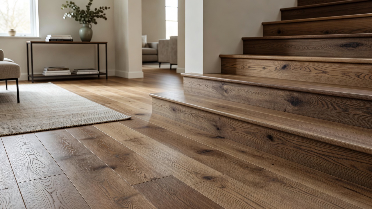 Vinyl Flooring on Stairs — modern flooring photography