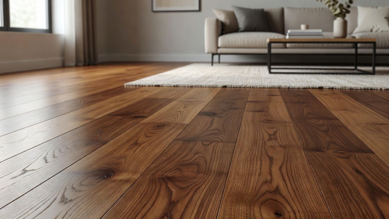 What does the Exdura Hardwood finising line look like? — modern flooring photography