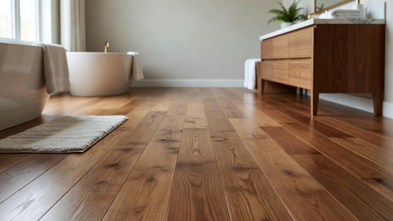 Wood Flooring for Bathrooms — modern flooring photography