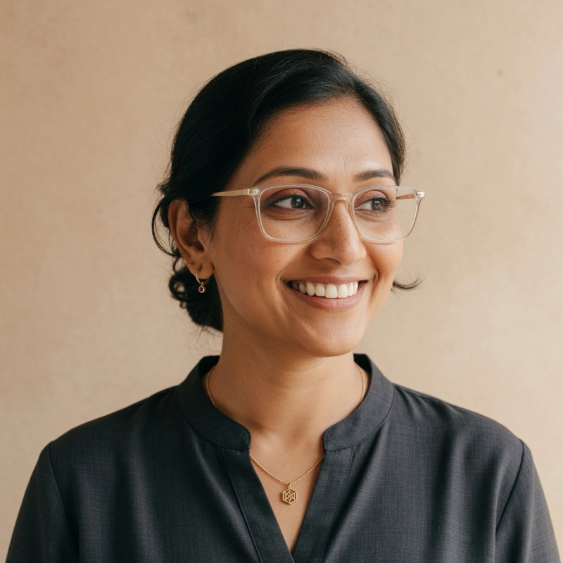 Portrait of Dr. Priya Anand, Materials-nerd hobby blogger